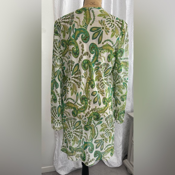 PLANET Silk Paisley Floral Tunic Top Swim Beach Cover Size 16 - Picture 3 of 13